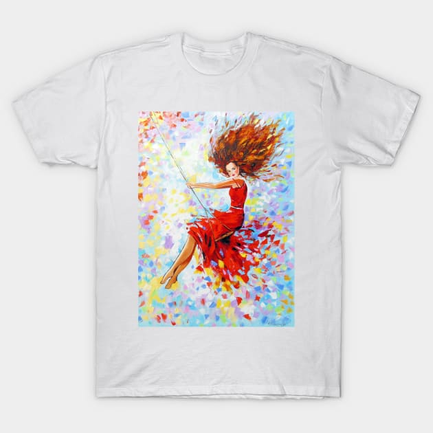 The girl on the swing T-Shirt by OLHADARCHUKART